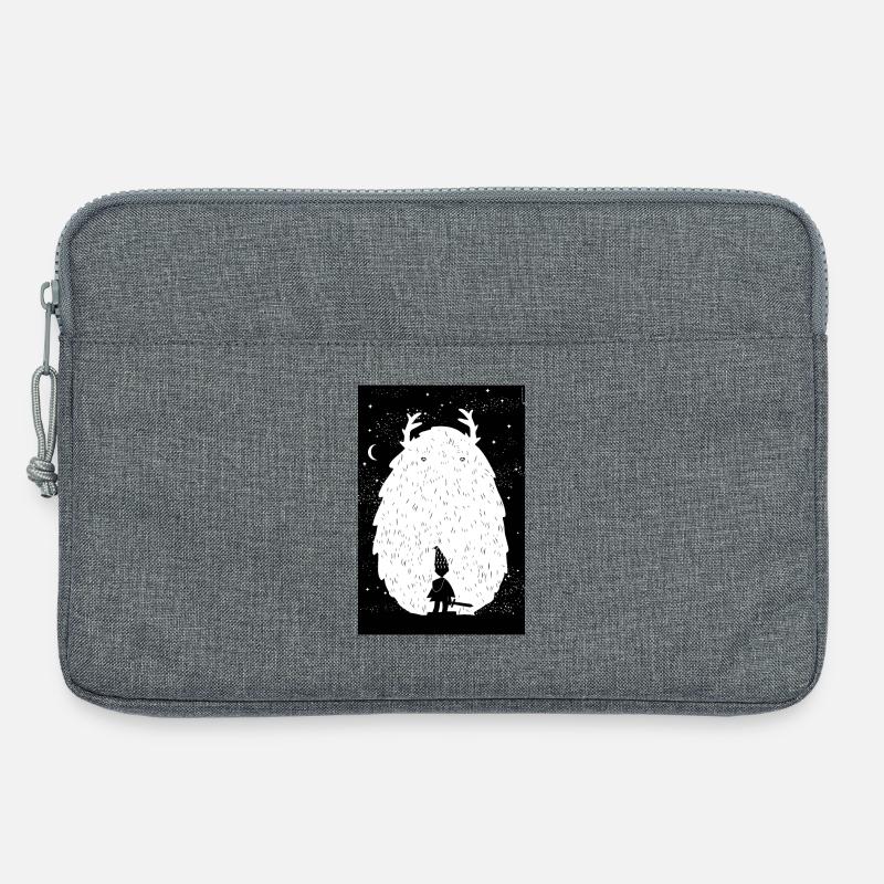 Der Yeti und der Krieger - Laptoptasche 13" - Grau meliert