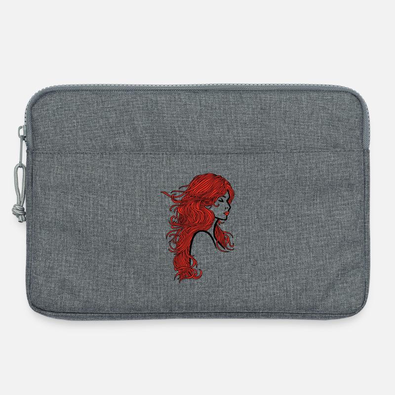 Rothaariges Mädchen - Laptoptasche 13" - Grau meliert