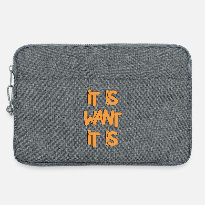 Ausdrucksstarkes, mutiges Typografie-Design - Laptoptasche 13" - Grau meliert