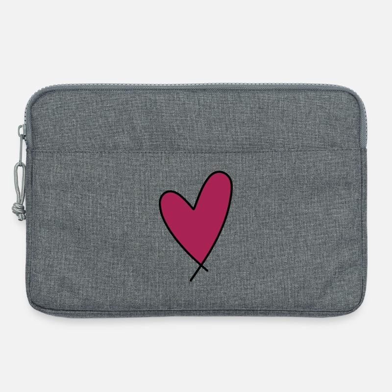 Herz - Laptoptasche 13" - Grau meliert