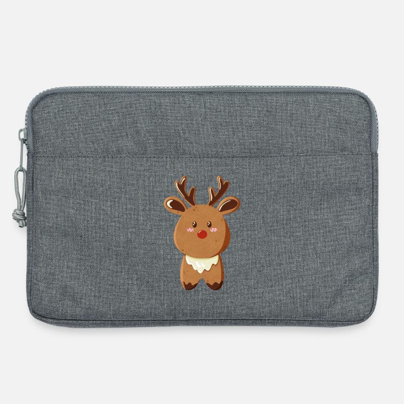 Rudolph, das Rentier mit der roten Nase - Laptoptasche 13" - Grau meliert