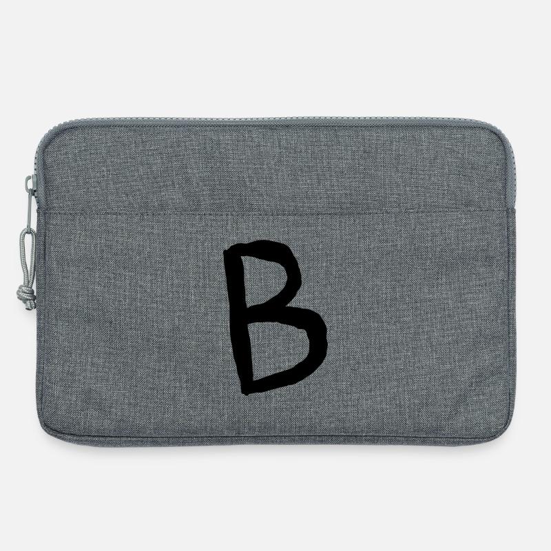 Buchstaben B - Laptoptasche 13" - Grau meliert
