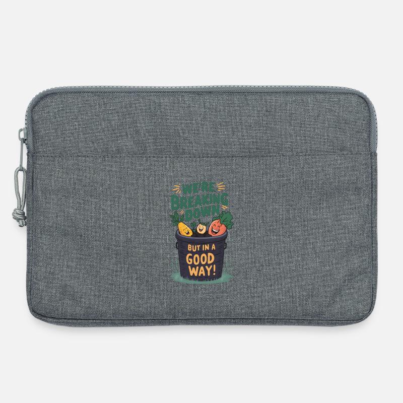 Breaking Down Compost - Laptop bag 13" - heather grey