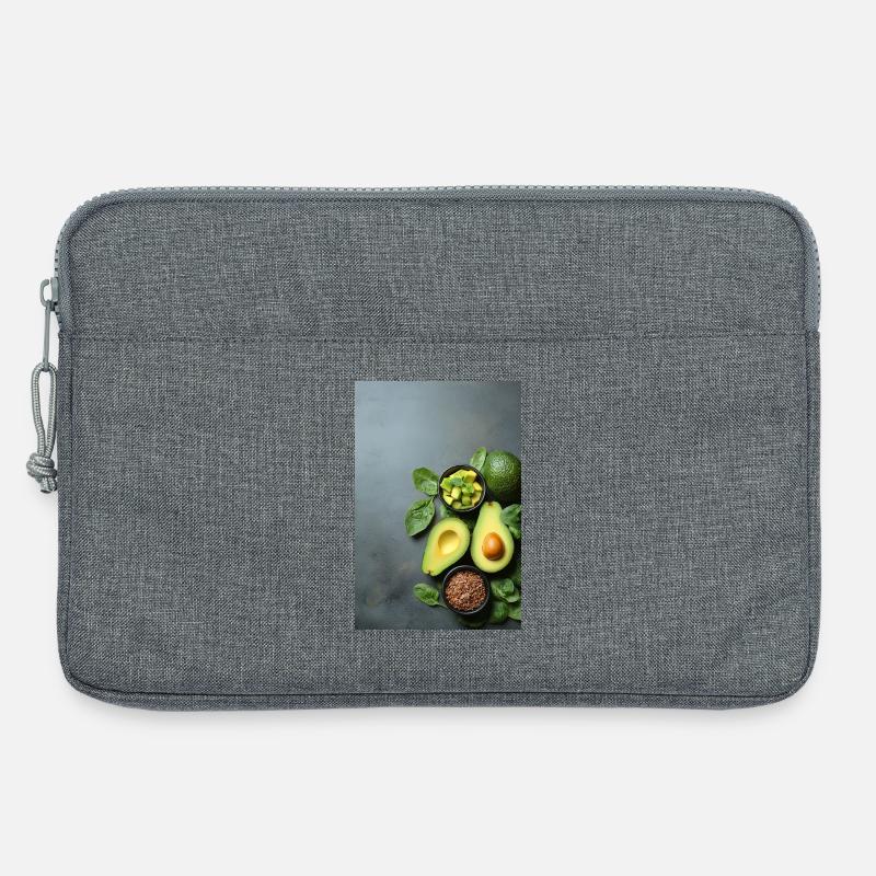 Avocado Spinat Anthrazit - Laptoptasche 13" - Grau meliert