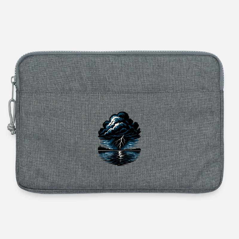 Sturm über den See - Laptoptasche 13" - Grau meliert