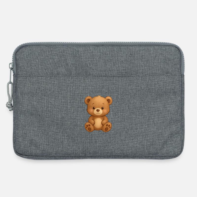 Teddybär - Laptoptasche 13" - Grau meliert