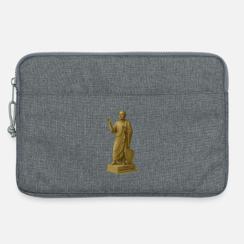 Teaching philosopher with smartphone - Laptop bag 13" - heather grey