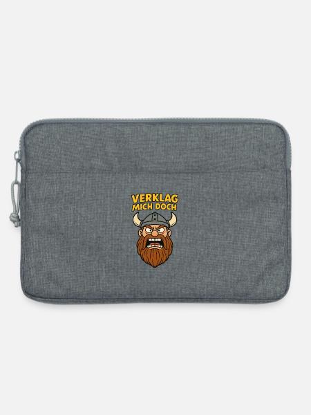 Verklag mich...witziges Motiv - Laptoptasche 13" - Grau meliert