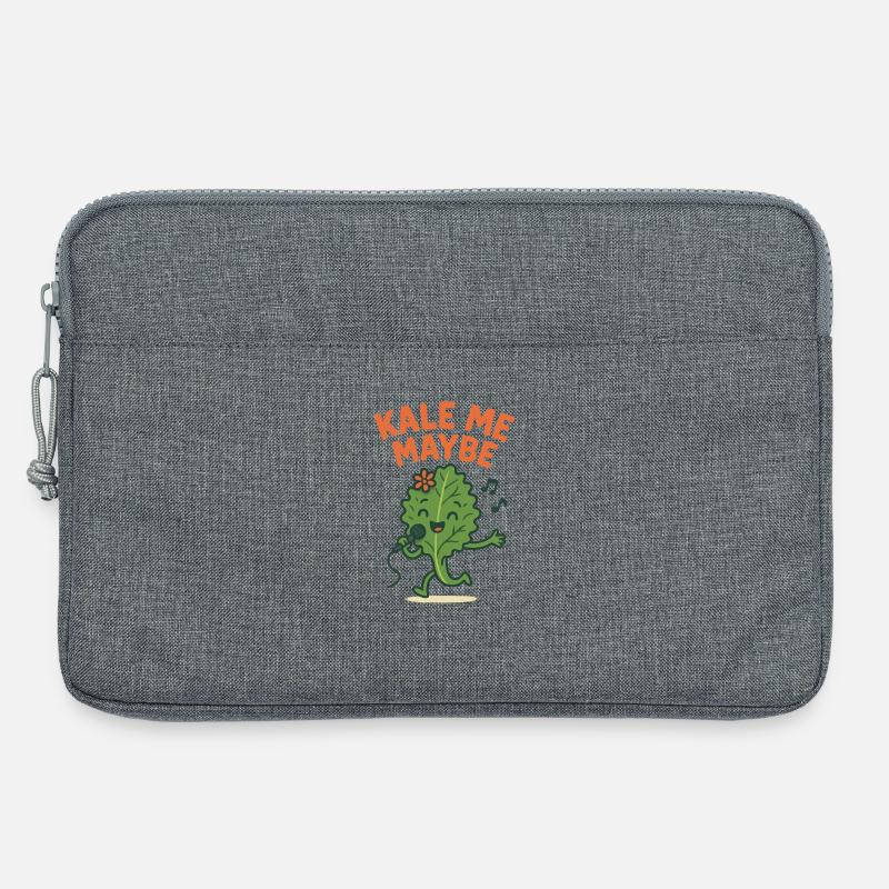 Verspielte Glatze mit Musik und Mikrofon - Laptoptasche 13" - Grau meliert