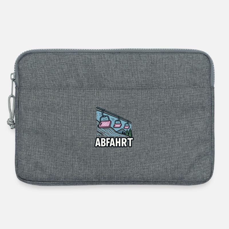 Abfahrt Skilift Landschaftsdesign - Laptoptasche 13" - Grau meliert