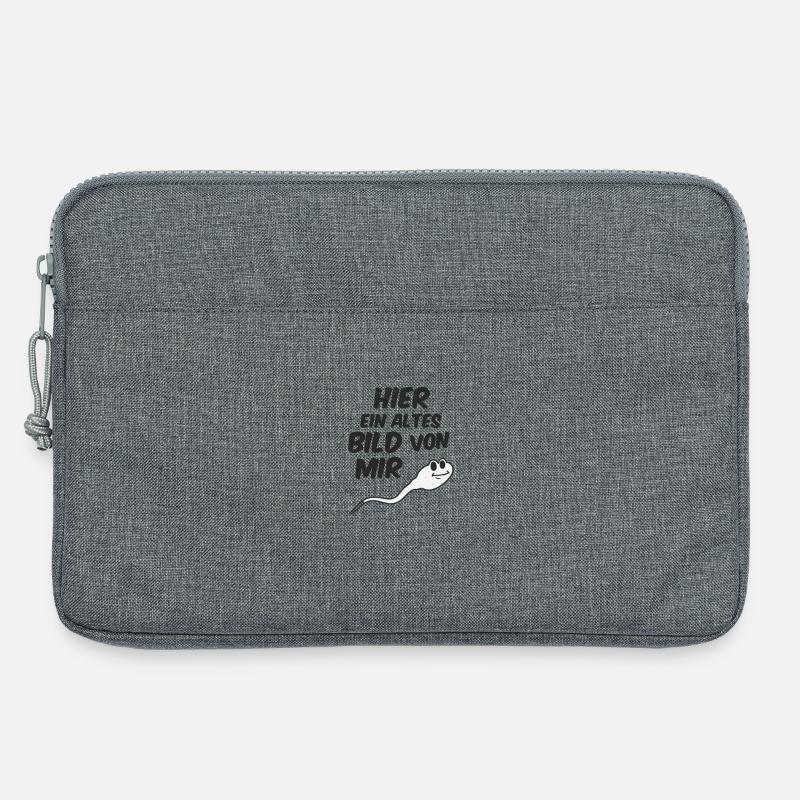 Humorvolles Ghost-Design mit Spruch - Laptoptasche 13" - Grau meliert