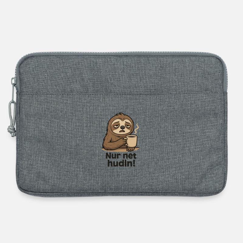 Sloth drinks coffee - Laptop bag 13" - heather grey