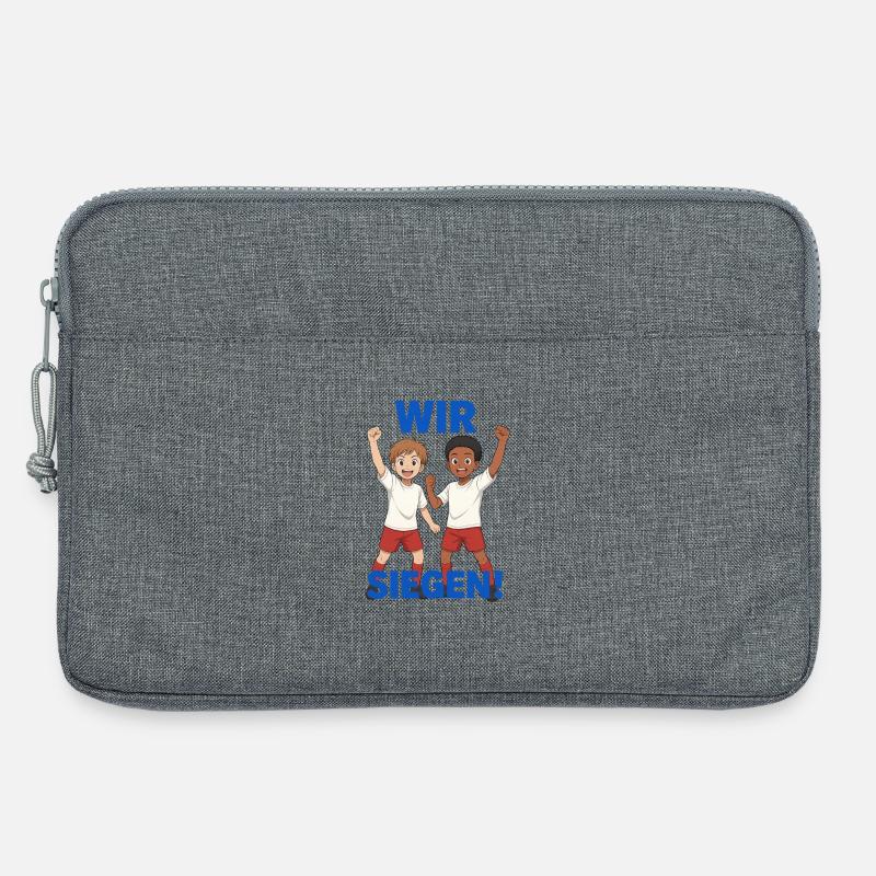 Gemeinschaftsgeist Kinder Design - Laptoptasche 13" - Grau meliert