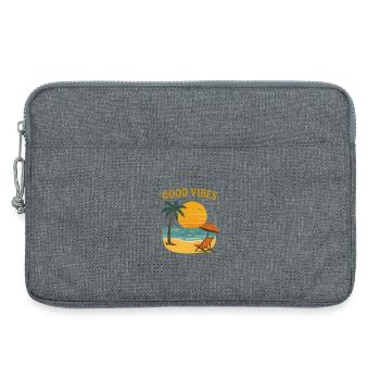 Motif de plage de coucher de soleil - Sacoche pour ordinateur portable 13 pouces - gris chiné - Devant