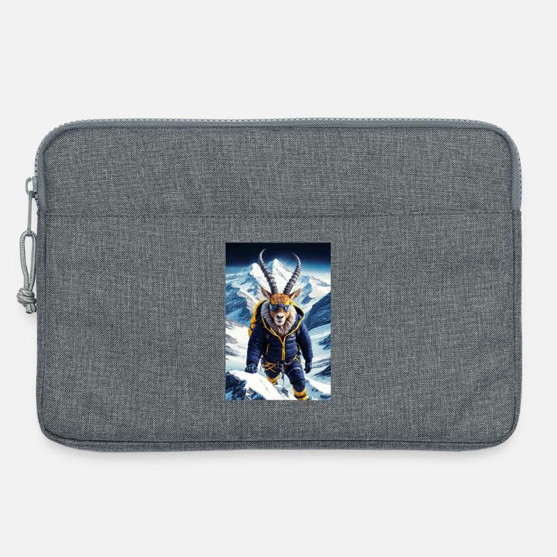 Bergziege Humanoider Bergsteiger - Laptoptasche 13" - Grau meliert