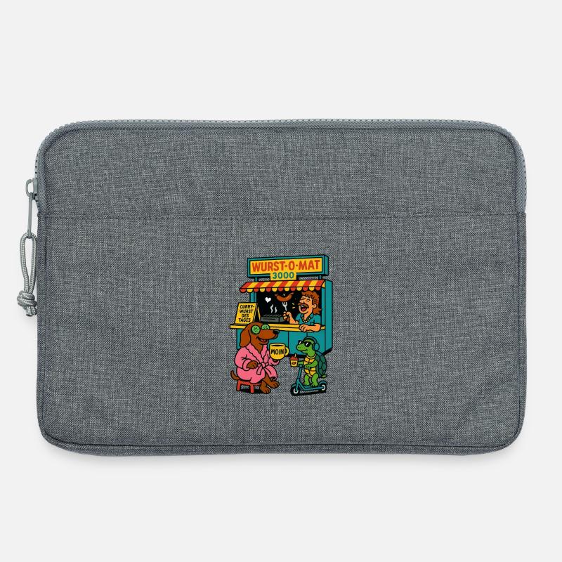 Dackel Imbiss Moin - Laptoptasche 13" - Grau meliert
