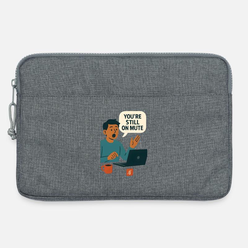 Status-Sprechblasengrafik stummschalten - Laptoptasche 13" - Grau meliert