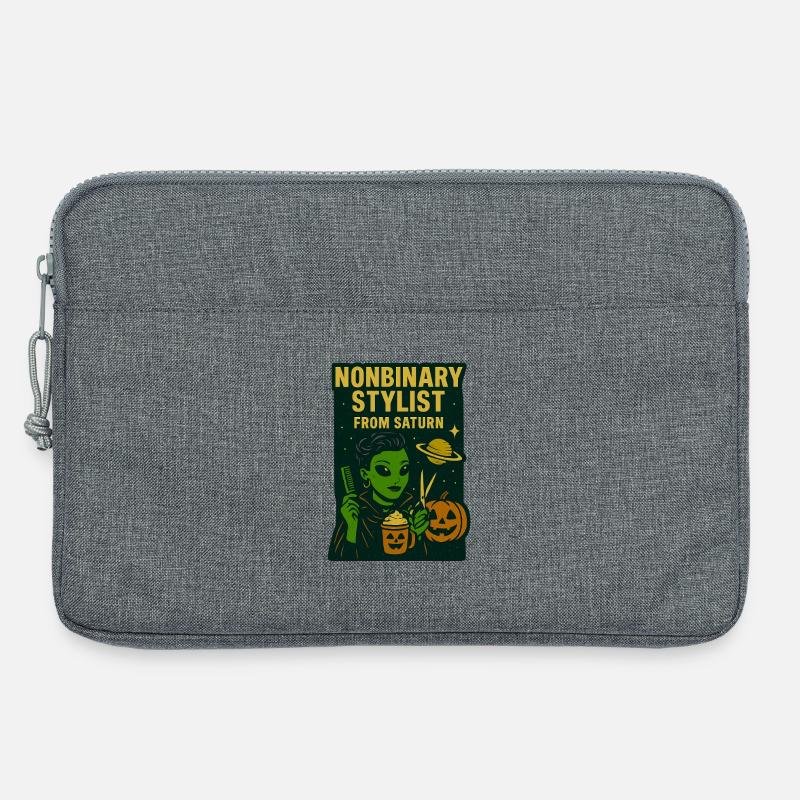 Nonbinary Stylist from Saturn Halloween - Laptop bag 13" - heather grey