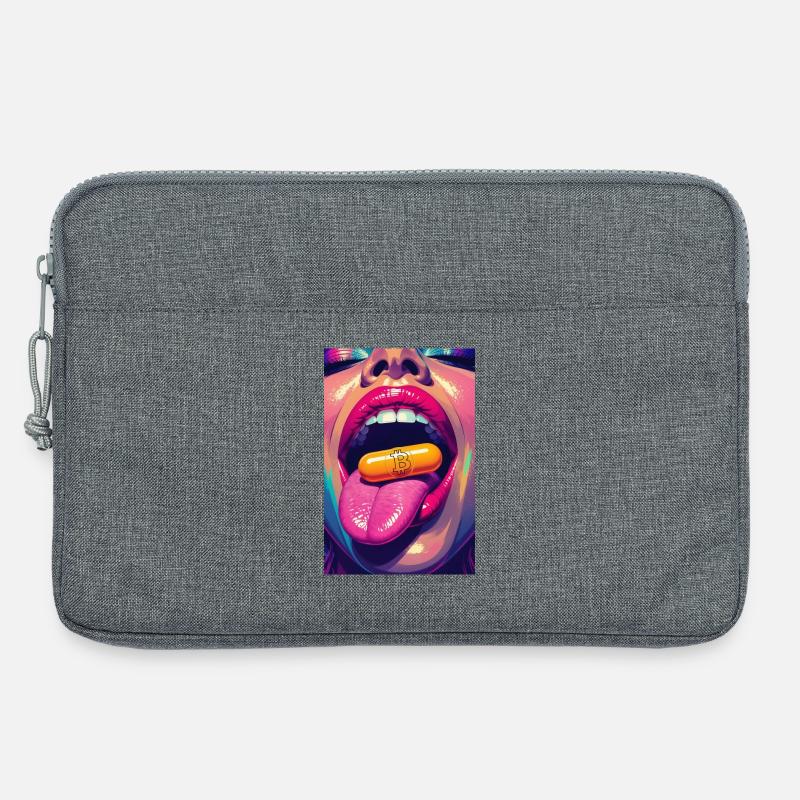 Bitcoin Orangepill big one - Laptoptasche 13" - Grau meliert
