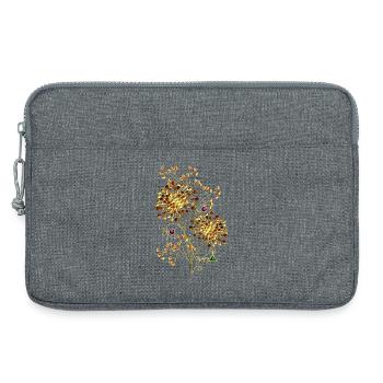 Fleur - Sacoche pour ordinateur portable 13 pouces - gris chiné - Devant