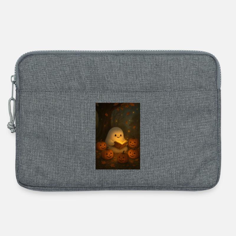 Halloween Geist im Herbst - Laptoptasche 13" - Grau meliert