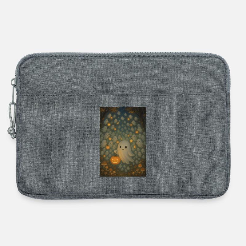 Halloween Ghosts and Ghosts - Laptop bag 13" - heather grey