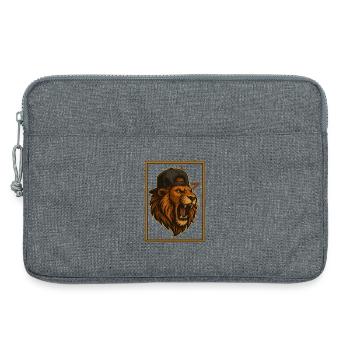 Löwe von L'4tlas - Laptoptasche 13" - Grau meliert - Vorne