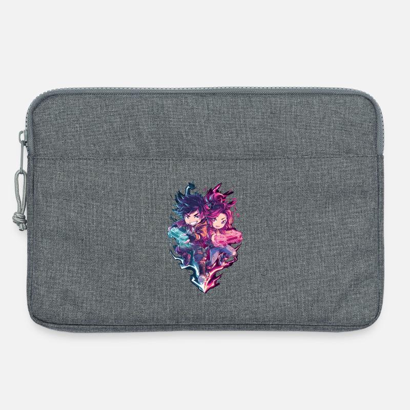 Neon Duo Gaming Helden - Laptoptasche 13" - Grau meliert