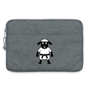 Karate Sheep - Laptop bag 13" - heather grey - Front