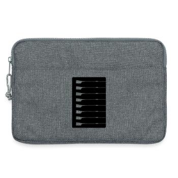Gouvernail arrière – Silhouette - Sacoche pour ordinateur portable 13 pouces - gris chiné - Devant
