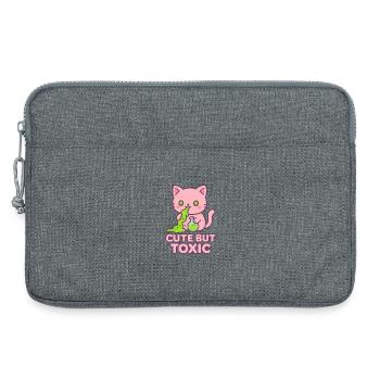 Toxic Kawaii Cat - Laptop bag 13" - heather grey - Front