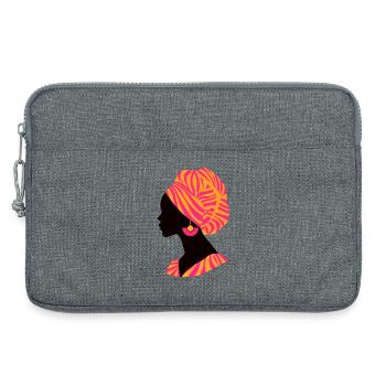 Africa African Woman Traditional Design - Laptop bag 13" - heather grey - Front