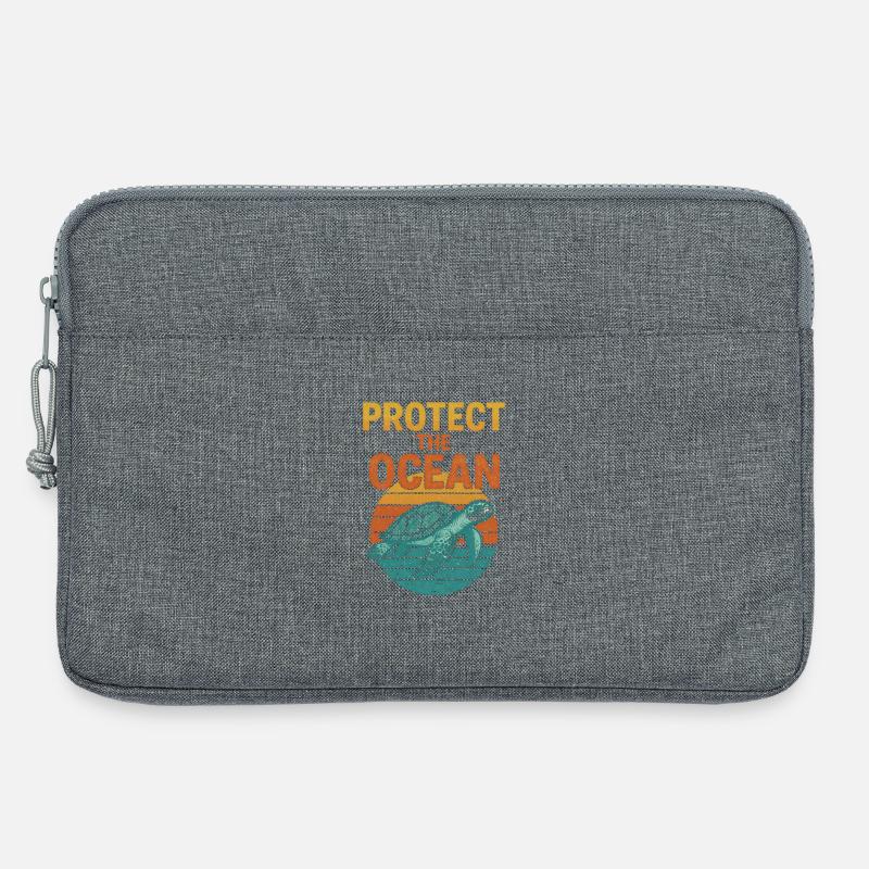 Schütze das Meer Schildkröte - Laptoptasche 13" - Grau meliert