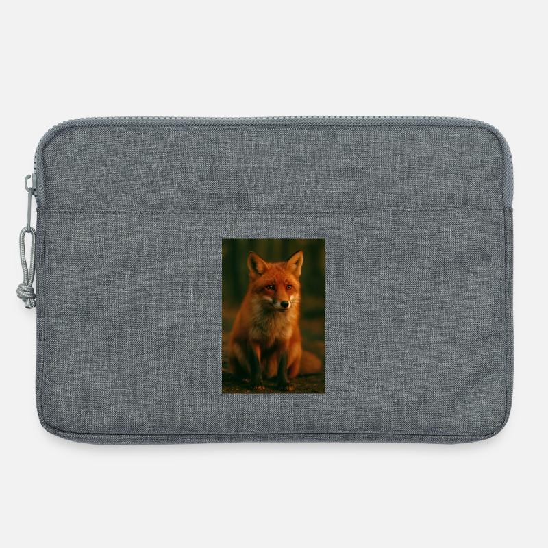 Wilde Tiere, Fuchs - Laptoptasche 13" - Grau meliert