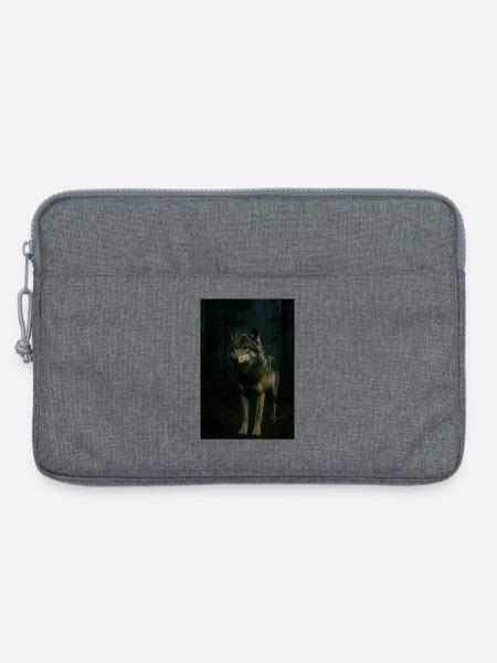 Wildtiere, Wölfe - Laptoptasche 13" - Grau meliert