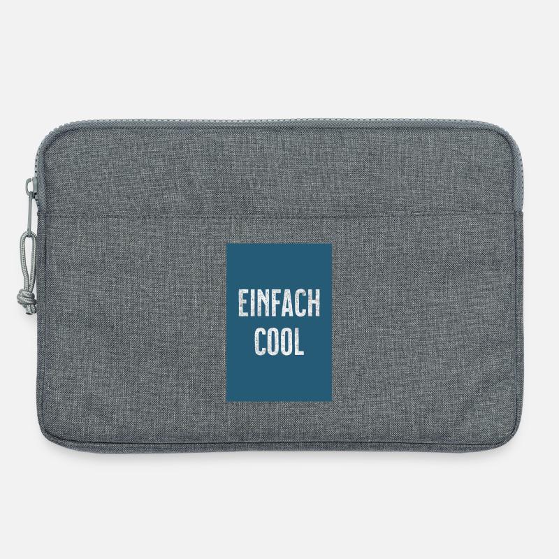 Einfach Cool Typo Blau - Laptoptasche 13" - Grau meliert