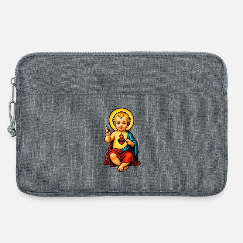 Heiliger Herzjunge Illustration - Laptoptasche 13" - Grau meliert