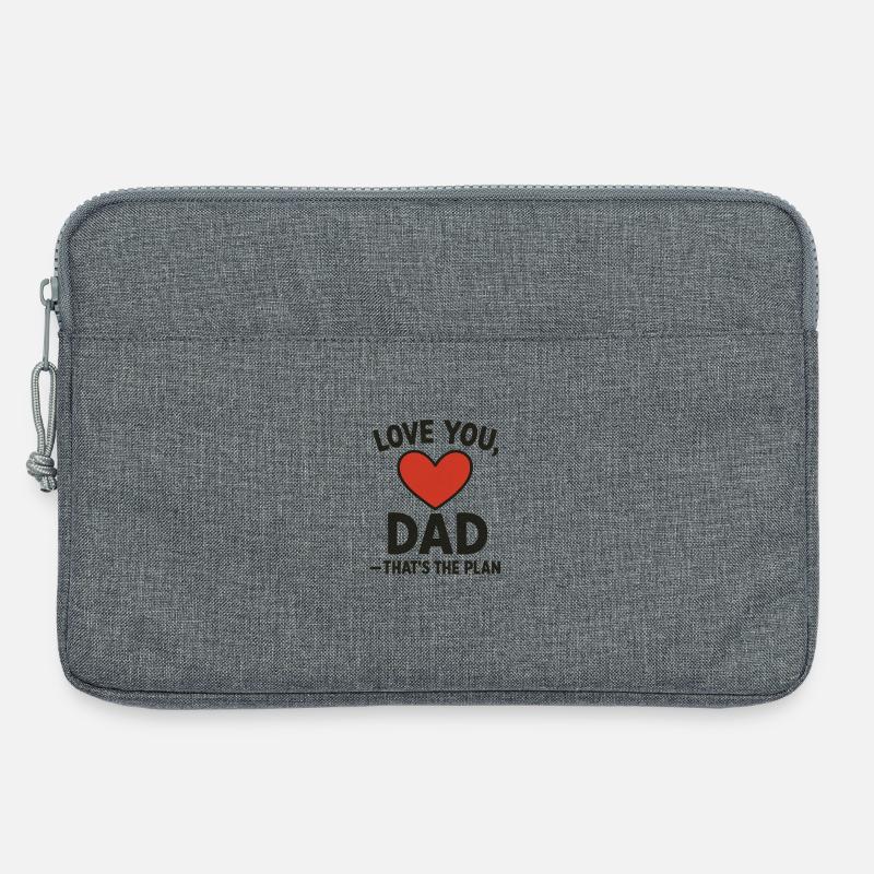 Liebe dich, Papa, das ist der Plan - Laptoptasche 13" - Grau meliert
