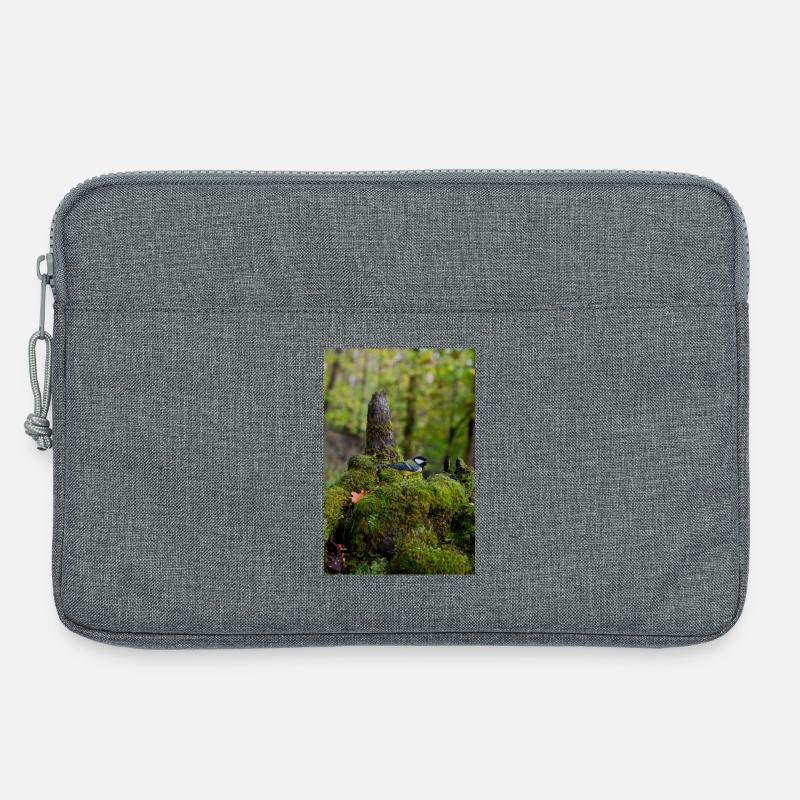 Moosiger Waldvogel In Ruhiger Lichtung - Laptoptasche 13" - Grau meliert