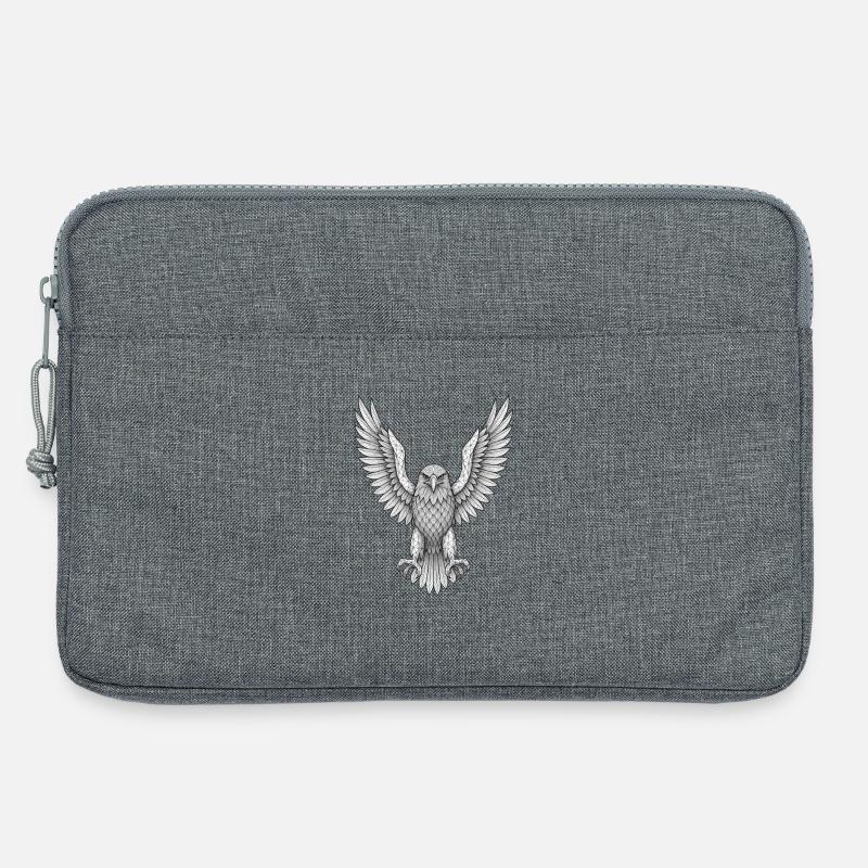 Geometrische Eule mit Flügeln - Laptoptasche 13" - Grau meliert
