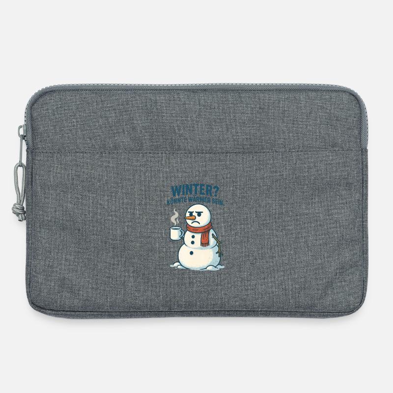 Winter? Wärm dich mit Kaffee - Laptoptasche 13" - Grau meliert