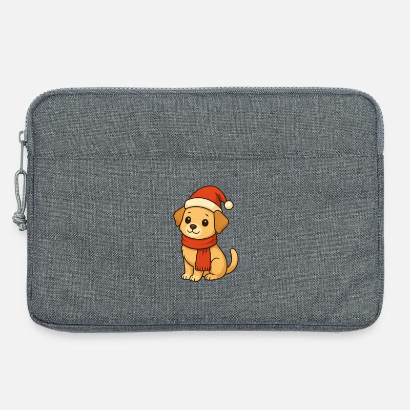 Weihnachtsheld Hund - Laptoptasche 13" - Grau meliert