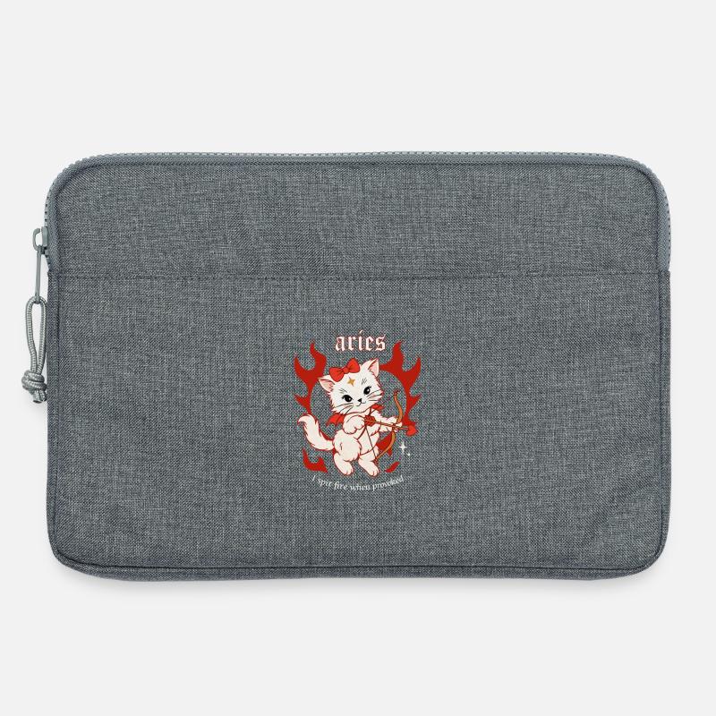 Aries Feuerkätzchen Bogenschütze - Laptoptasche 13" - Grau meliert