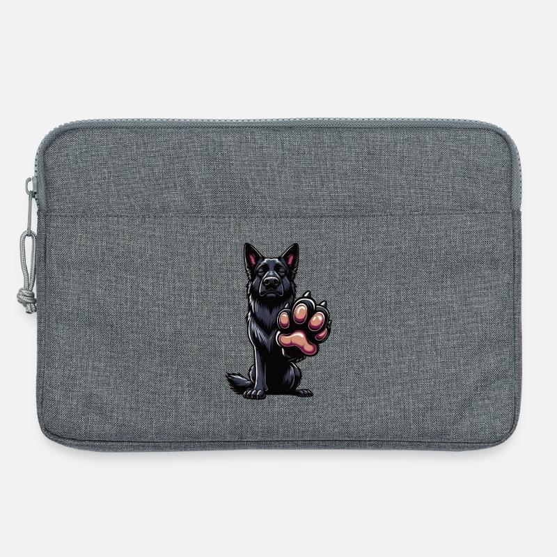 Schwarzer Schäferhund Schäferhundbesitzer  - Laptoptasche 13" - Grau meliert