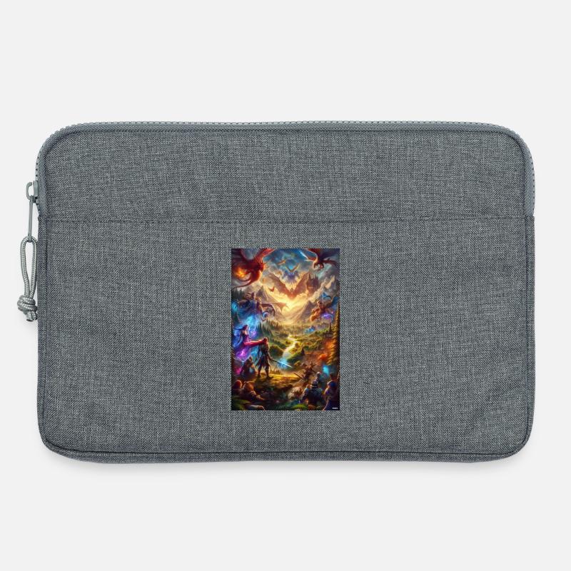 Schlacht der Drachenfront-Reiche - Laptoptasche 13" - Grau meliert