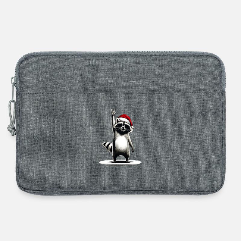 Weihnachtswaschbär - Laptoptasche 13" - Grau meliert
