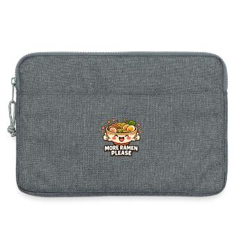 Bol de nouilles ramen mignons - Sacoche pour ordinateur portable 13 pouces - gris chiné - Devant