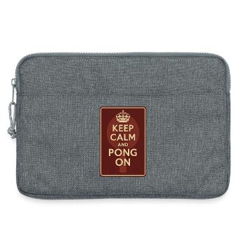 Keep Calm and Pong On / Ping - Sacoche pour ordinateur portable 13 pouces - gris chiné - Devant
