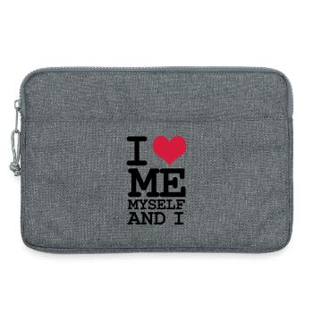 Ich liebe mich selbst und ich – Humor - Laptoptasche 13" - Grau meliert - Vorne