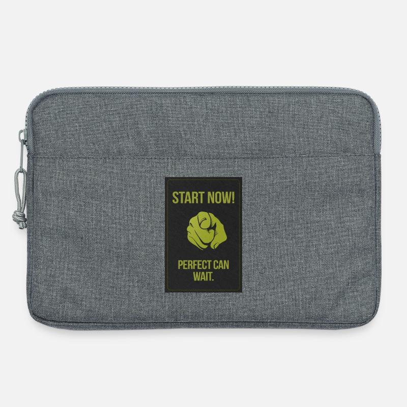 Start now. Perfect can wait. - Laptoptasche 13" - Grau meliert